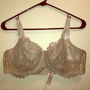 Silver/Gold Victoria’s Secret Unlined Uplift Bra